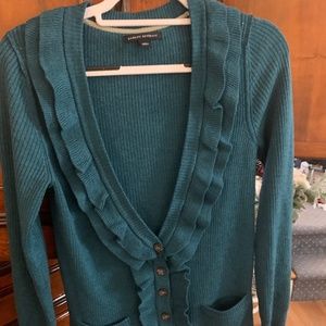 Banana Republic Merino Wool Cardigan with Ruffle detail